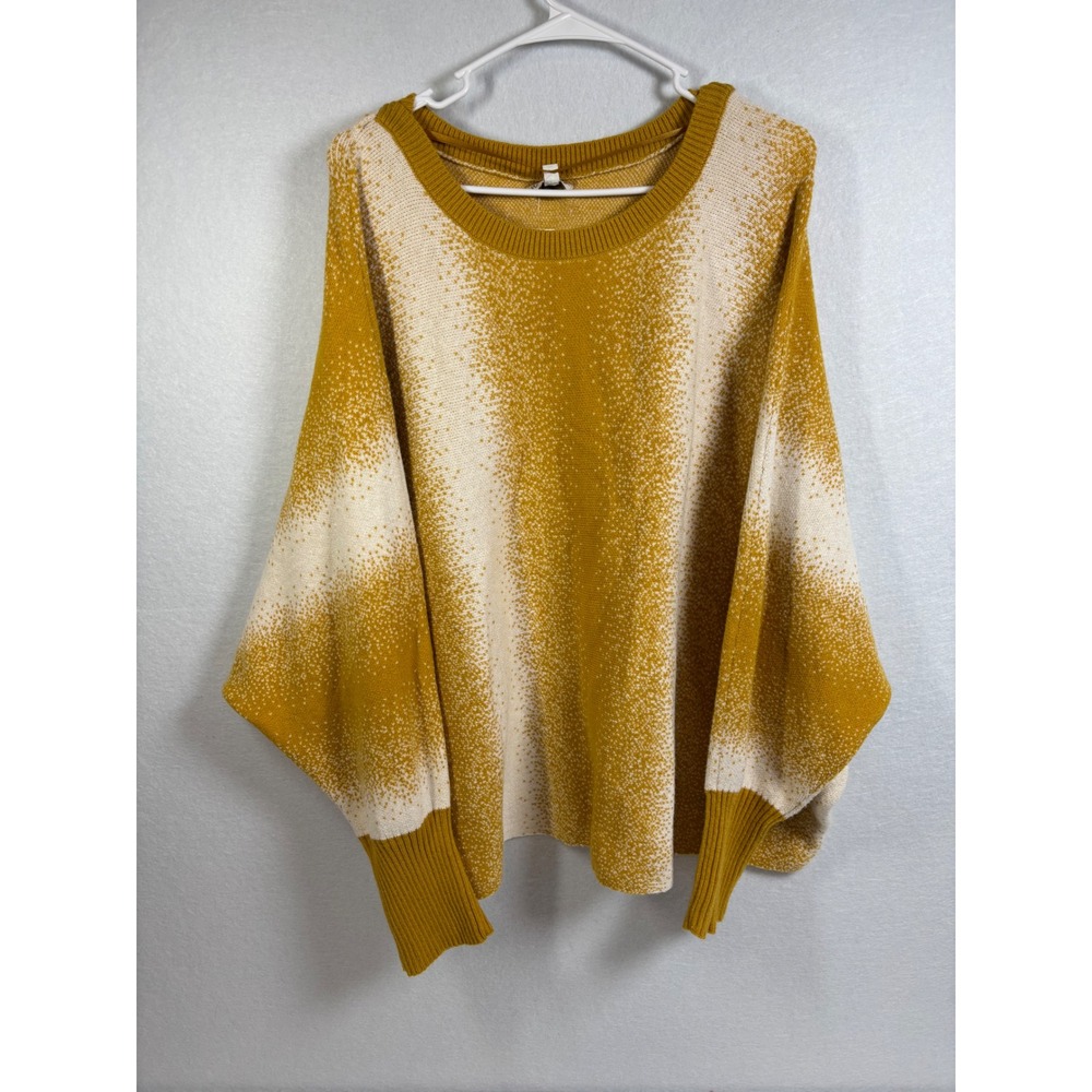 Wonderly Sweater Womens 4X Yellow Rayon Ombre Dolman Oversized Boho WN1Z092W